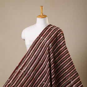 Brown - kutch batik cotton fabric 30 - handcrafted