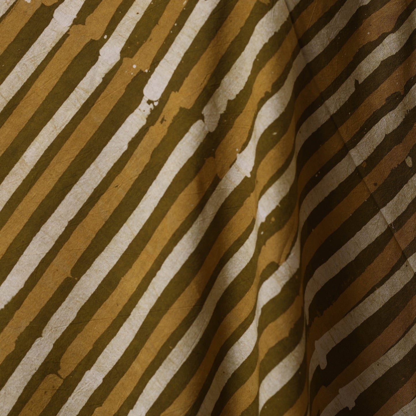 Brown - kutch batik cotton fabric 34 - handcrafted