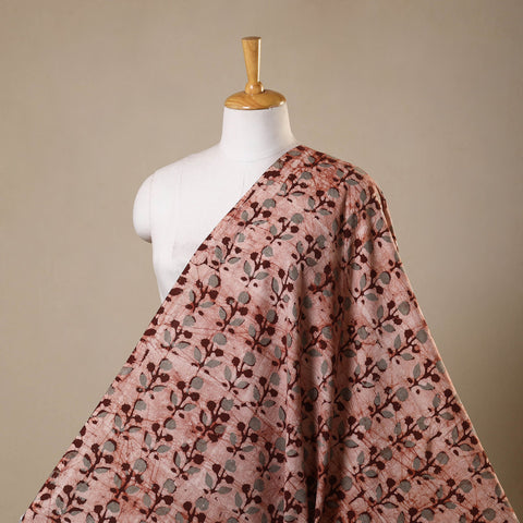 Brown - kutch batik cotton fabric 42 - handcrafted