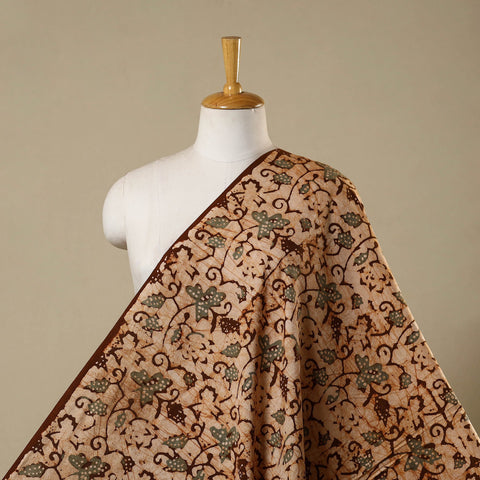 Brown - kutch batik cotton fabric 43 - handcrafted