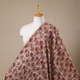 Brown - kutch batik cotton fabric 44 - handcrafted