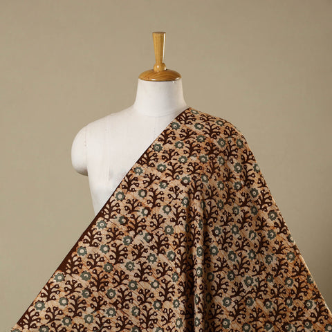 Brown - kutch batik cotton fabric 48 - handcrafted