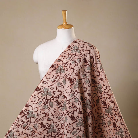 Brown - kutch batik cotton fabric 54 - handcrafted