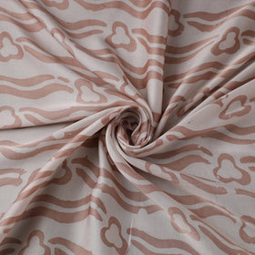 Brown - kutch batik modal silk fabric 06 - handcrafted