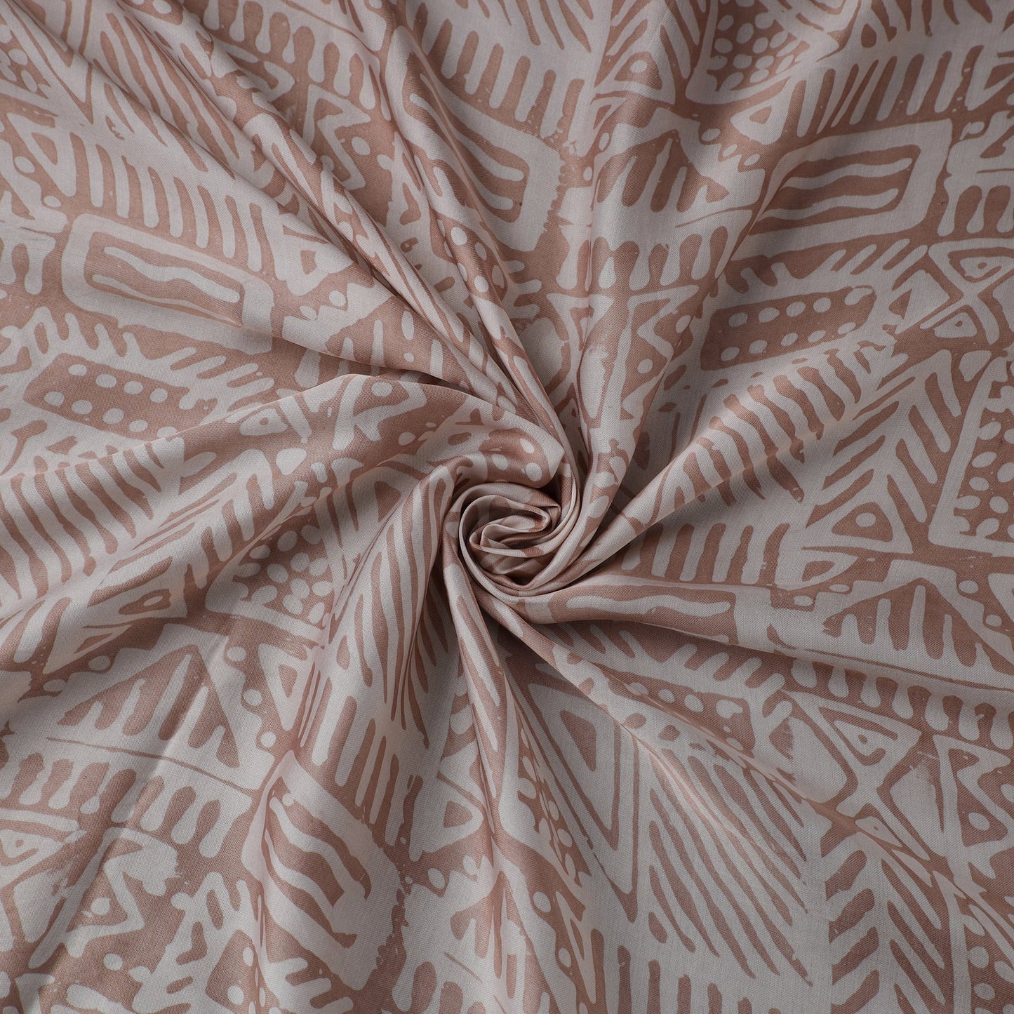 Brown - kutch batik modal silk fabric 21 - handcrafted