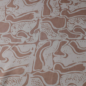 Brown - kutch batik modal silk fabric 29 - handcrafted