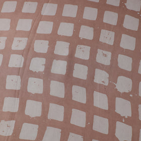 Brown - kutch batik modal silk fabric 05 - handcrafted