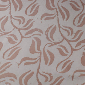 Brown - kutch batik modal silk fabric 15 - handcrafted