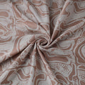 Brown - kutch batik modal silk fabric 29 - handcrafted