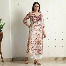  Kutch Batik Printed Cotton Straight Kurta for Women