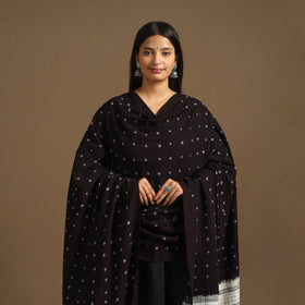 Kutch Bhujodi Handloom Bandhani Organic Kala Cotton Dupatta