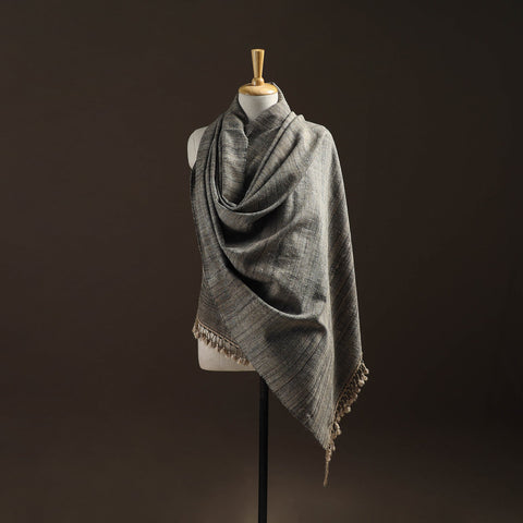 Brown - kutch bhujodi handspun handwoven merino wool x