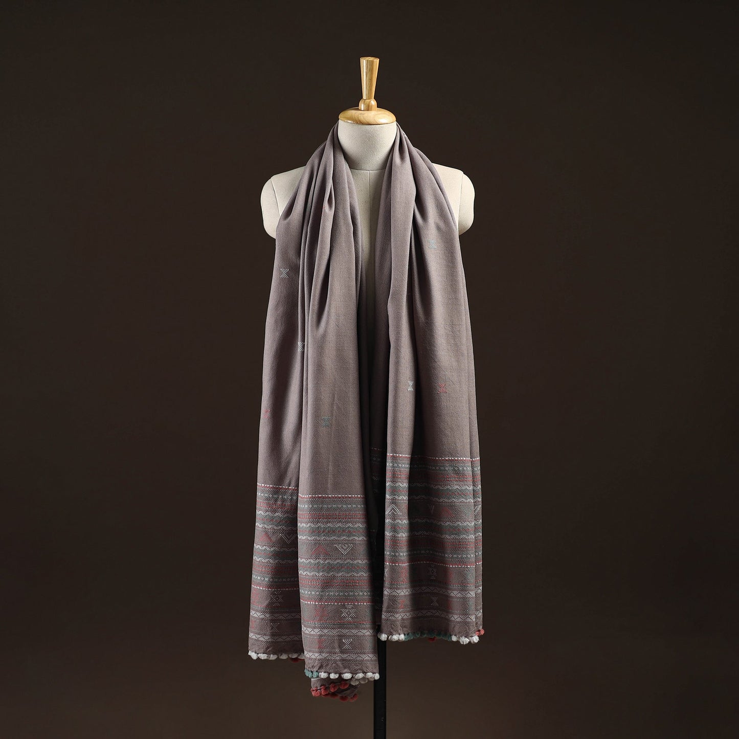 Kutch bhujodi handwoven merino wool dhabla shawl 26