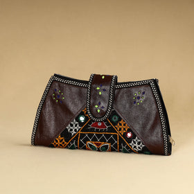 Brown Kutch Embroidery Wallets for Women