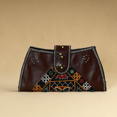 Brown Kutch Embroidery Wallets for Women