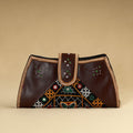 Brown Kutch Embroidery Wallets for Women