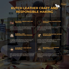Brown - kutch embroidery handstitched leather flat slippers