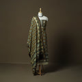 Kutch hand block ajrakh print natural dyed chanderi silk