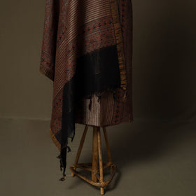 Kutch hand block ajrakh print natural dyed linen 2pc