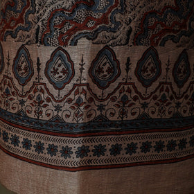 Kutch hand block ajrakh print natural dyed linen 2pc