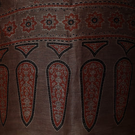 Kutch hand block ajrakh print natural dyed linen 2pc