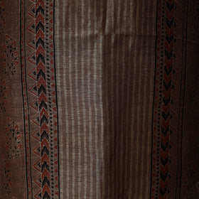 Kutch hand block ajrakh print natural dyed linen 2pc