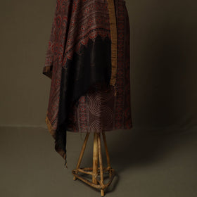 Kutch hand block ajrakh print natural dyed linen 2pc