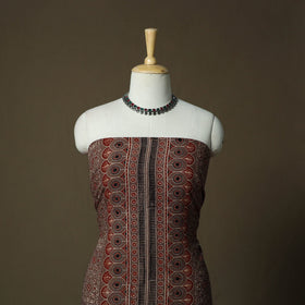 Kutch hand block ajrakh print natural dyed linen cotton 2pc