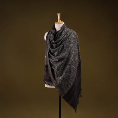 Kutch handwoven hand merino wool shawl 18 - handcrafted