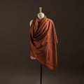 Brown - kutch bhujodi handwoven merino wool shawl 15