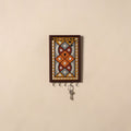 Kutch mud mirror work lippan art key holder (9 x 6 in) 33