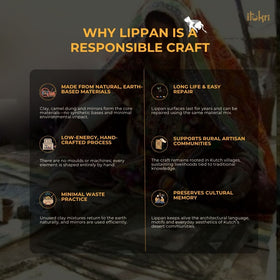 Kutch mud mirror work lippan art key holder (9 x 6 in) 49