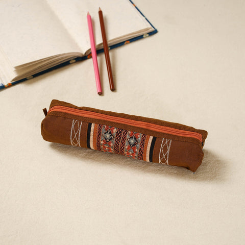 Kutch neran hand embroidered pencil pouch 241 - handcrafted