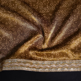 Kutch printed modal silk blouse piece with lace work 26