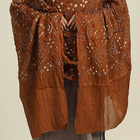  Brown Kutch Tie-Dye Cotton Bandhani Dupatta