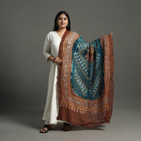Buy Brown Kutch Tie & Dye Cotton Bandhani Dupatta