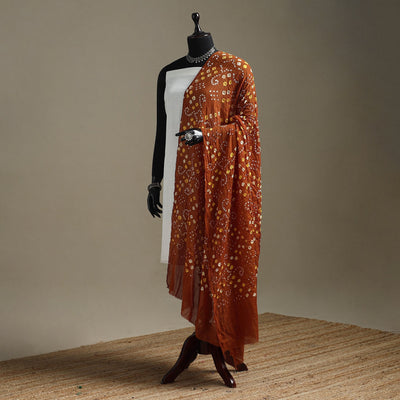 Kutch tie-dye cotton bandhani dupatta 69 - handcrafted