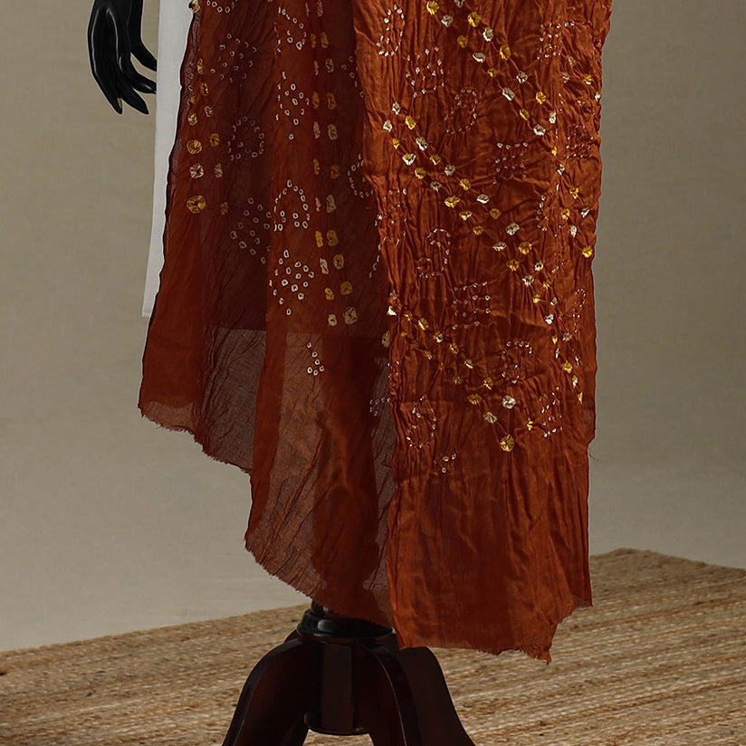 Kutch tie-dye cotton bandhani dupatta 81 - handcrafted