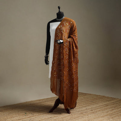Kutch tie-dye cotton bandhani dupatta 84 - handcrafted