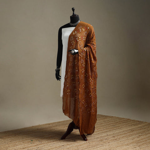 Kutch tie-dye cotton bandhani dupatta 84 - handcrafted