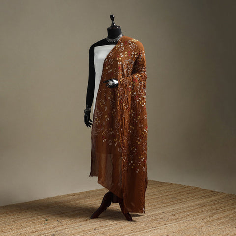 Kutch tie-dye cotton bandhani dupatta 86 - handcrafted