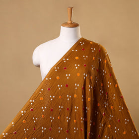  Brown Kutch Tie-Dye Mul Cotton Bandhani Fabric