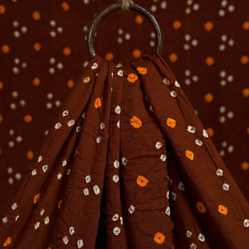 Brown - kutch tie-dye cotton bandhani fabric 03