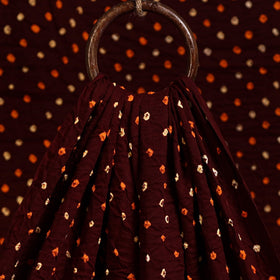  Brown Kutch Tie-Dye Mul Cotton Bandhani Fabric