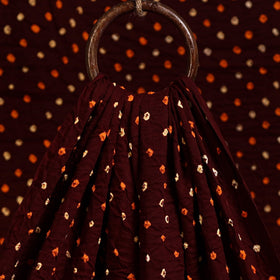  Brown Kutch Tie-Dye Mul Cotton Bandhani Fabric