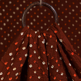 Brown - kutch tie-dye cotton bandhani fabric 10