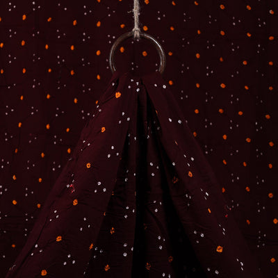  Brown Kutch Tie-Dye Cotton Bandhani Fabric