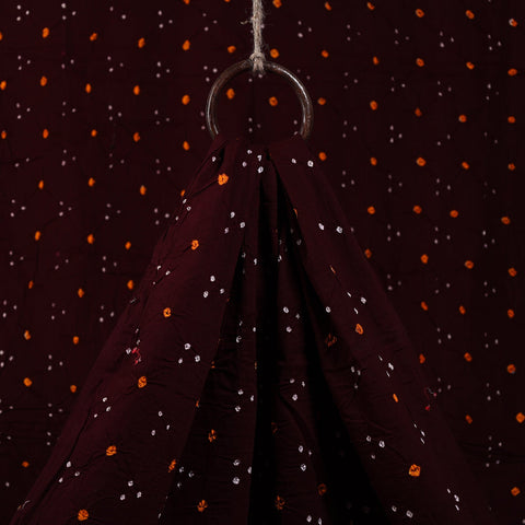  Brown Kutch Tie-Dye Cotton Bandhani Fabric