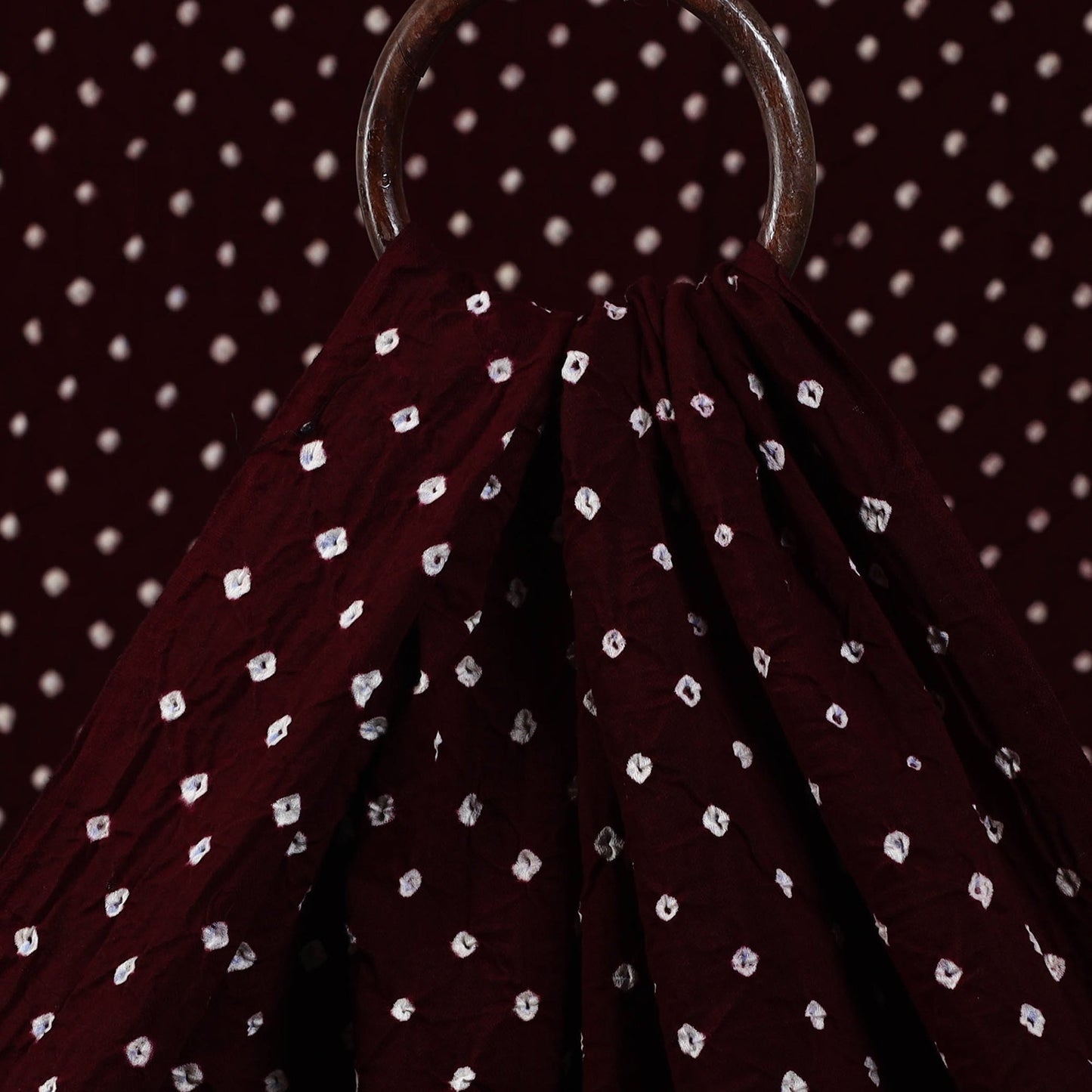 Brown - kutch tie & dye cotton bandhani fabric 25