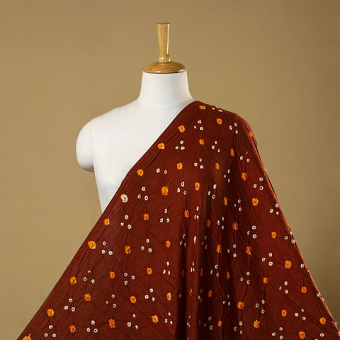 Brown - kutch tie-dye cotton bandhani fabric 27